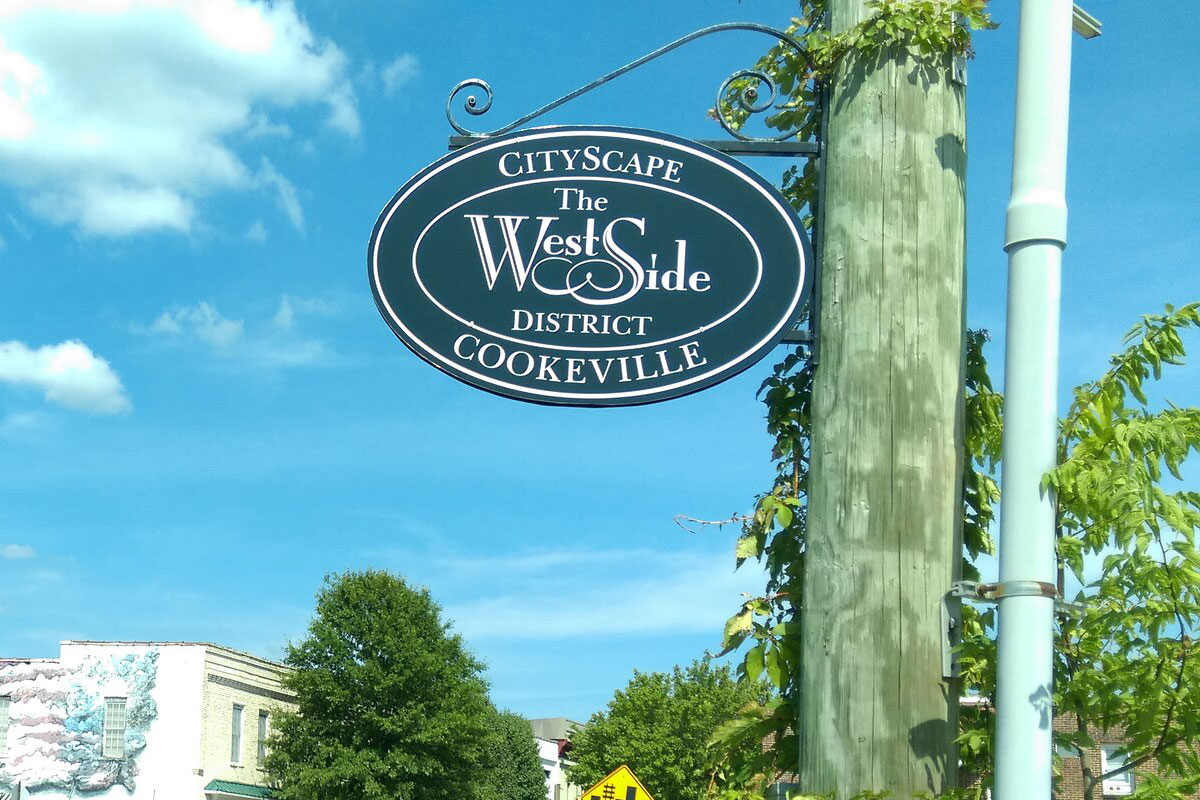sign for Cookeville's historic west side